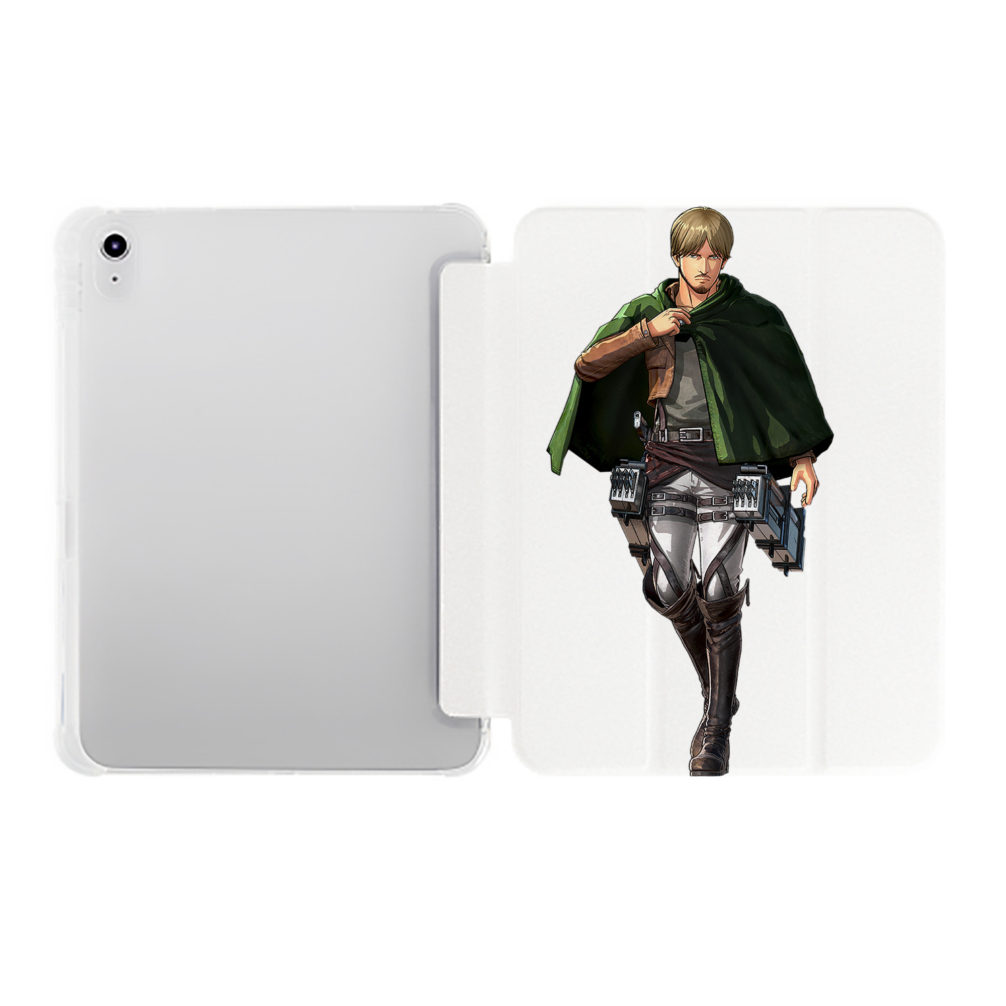 （画像用） 進撃の巨人 ミケ·ザカリアス Attack on Titan Mike Zakarius IPad ケース ペン収納付き 三つ折りスタンド PUレザー×シリコン 対応機種9.5/10.5/10.9インチ